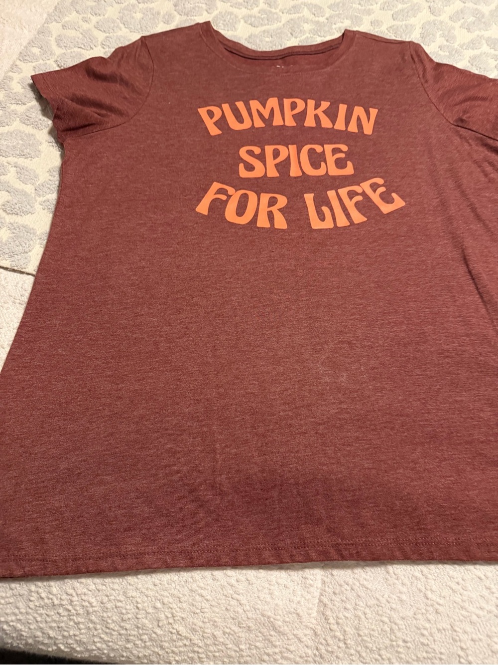torrid Rust Pumpkin Spice Graphic Tee with Orange Print